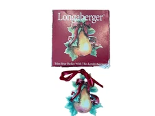 Longaberger Christmas Trim your Basket Pear Tie on FREE SHIPPING
