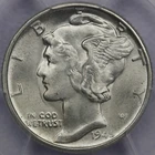 1945 10c Mercury Dime - PCGS MS 65