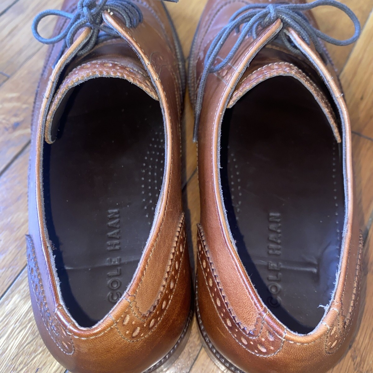 Cole Haan Benton MDL Wing Tip II Derby Tan Leather Shoes  display picture 1