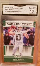 2020 Panini CONTENDERS JUSTIN HERBERT GAME DAY TICKET GMA 10 Chargers