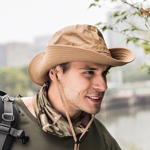 Bucket Hat Boonie Hunting Fishing Outdoor Cap Wide Brim Military Unisex Sun Hats - Picture 7 of 15