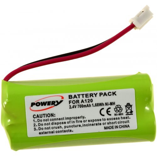 Battery for Siemens gigaset A165 2,4V 700mAh/1,7Wh NiMH