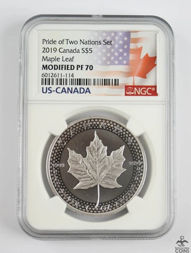 2019 Canada .9999 Silver 1oz Maple Leaf Coin NGC Modified PF70