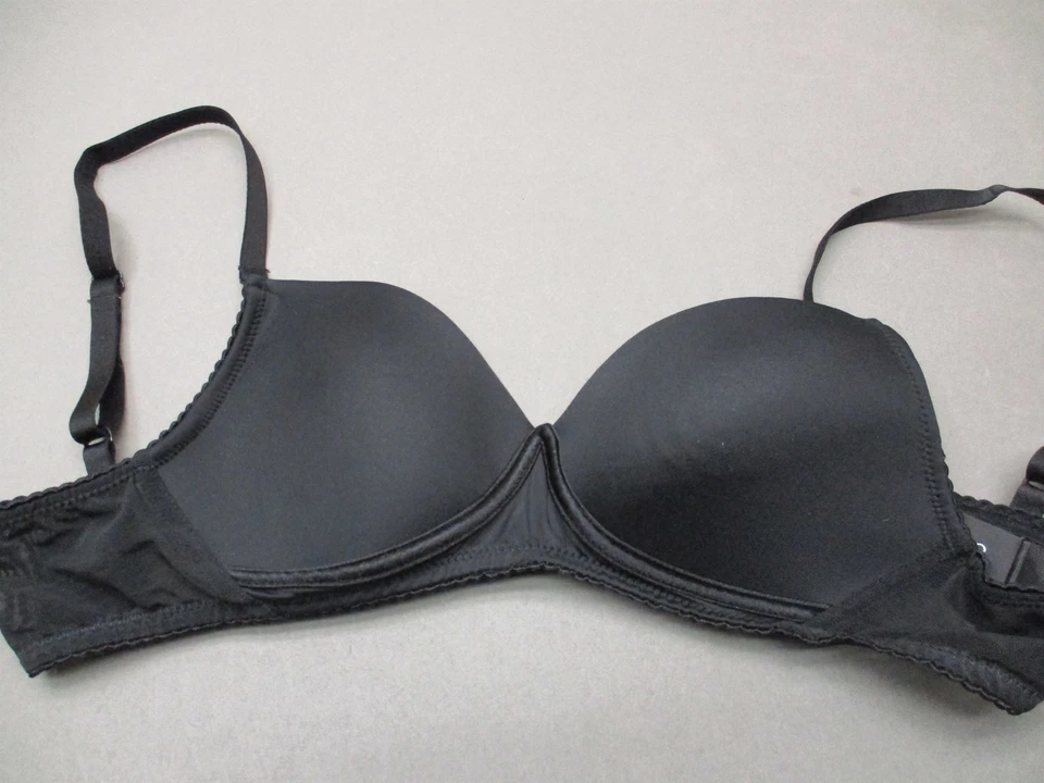 32A Bendon Mujer Negro Inalámbrico Forrado Cierre Trasero Camiseta Demi Bra 6Q Foto 2 de 4