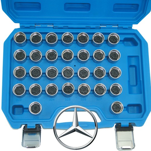 30pc Mercedes Locking Wheel Nut Key Set eBay