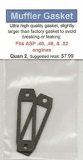 ASP .40, .46, & .52 Exhaust/Muffler Gasket 2 Pack NIP