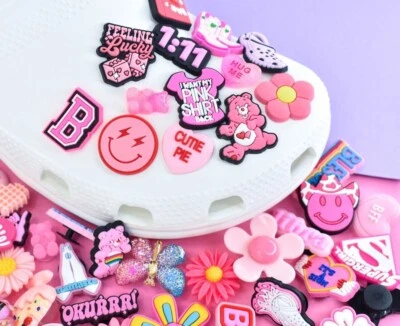 Shoe Charms for Crocs Over 150 Funky Variations, Pink Clog Charms, For Croc