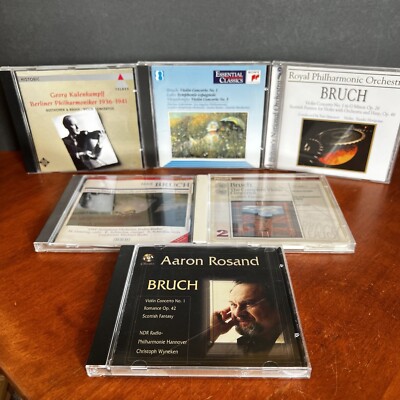 Lot: 6 Max Bruch CD Complete Violin Concertos Aaron Rosand Georg Kulenkampff