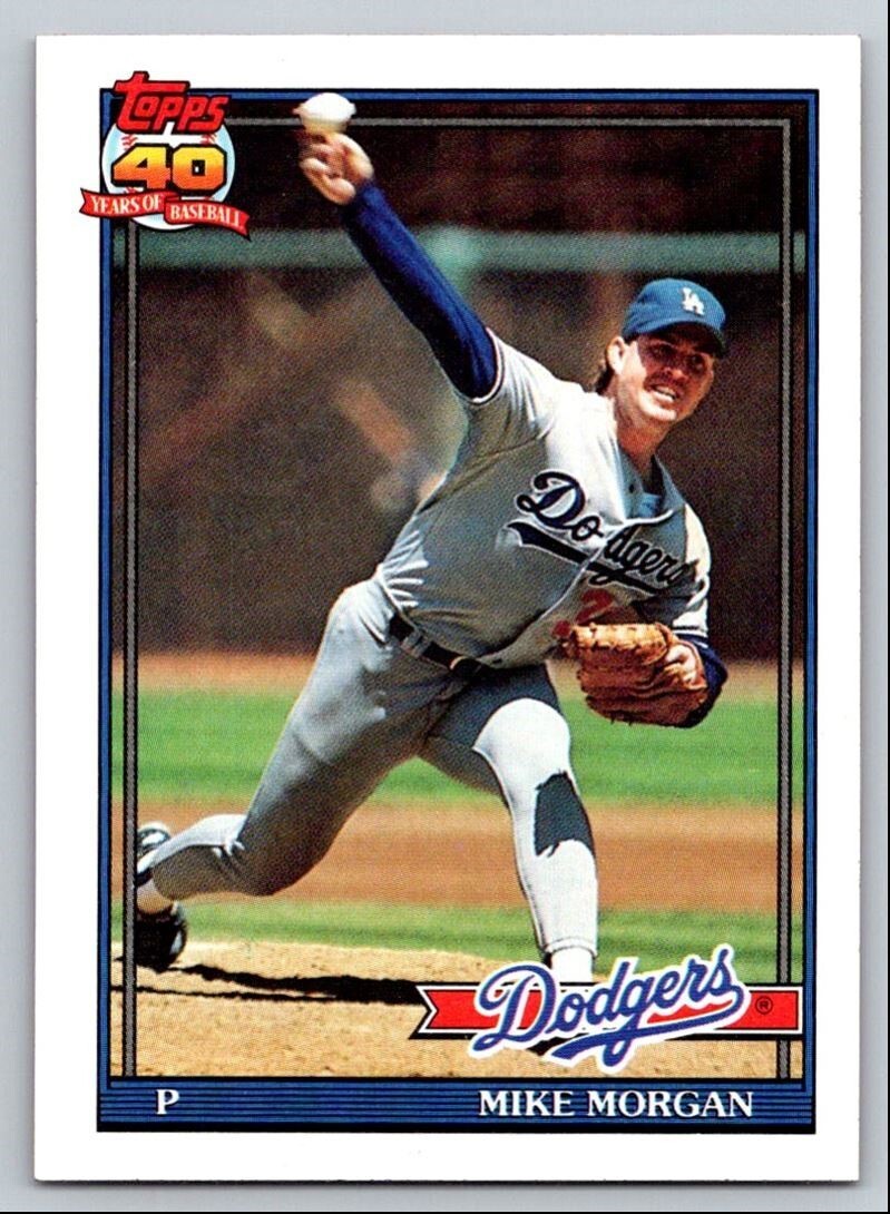 1991 Topps #631 Mike Morgan Los Angeles Dodgers Baseball Card