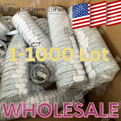 Bulk Lot USB Cable For Apple iPhone 14 13 12 Pro Max XR XS 5 6 8 7 Charger Cord