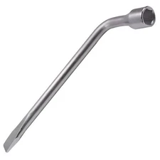 Utoolmart Car Spare Tire Lug Wrench for Jack - L Type Hexagon 19mm Slotted En...