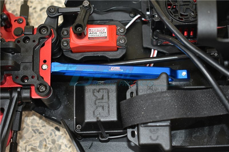 GPM Racing Aluminum Front Chassis Brace Blue : Arrma 1/7 Mojave 6S