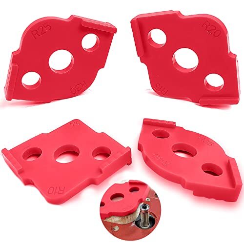 4 Pezzi Modelli Radius Jig Router Templates, R5 / R40 Angolo Angoli (a8o)