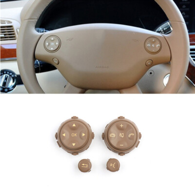 Beige Color ABS Car Front Steering Wheel Knob Replacement For Benz CL Class 07-13