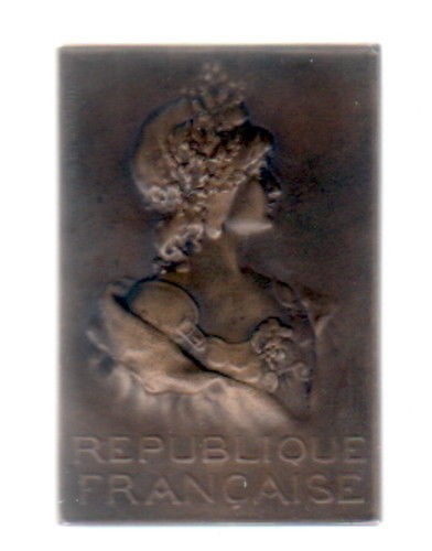 1919 Art Nouveau of Marianne by S. E. Vernier Bronze Medal in