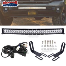 Lower Bumper 30" LED Curved Light Bar Mounting Kit For Dodge RAM 2500 3500 03-09