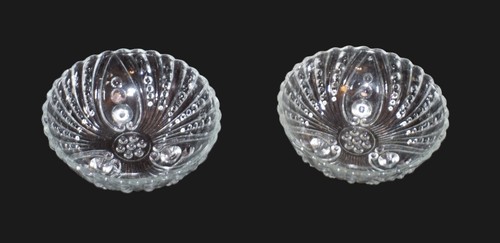 Set of 2 Anchor Hocking Glass Bubble Oyster & Pearl 3-Toed Small Dessert Bowls ! - Picture 3 of 7