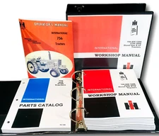 Farmall International 756 Tractor Service Parts Operator Shop Manual Book Binder