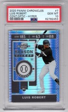 Luis Robert 2020 Panini Chronicles Contenders Optic Hyper Prizm #/299 RC PSA 10