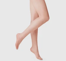 Women's 20D Light Sheer Sparkle Control Top Tights - A New Day, Sand, S/M