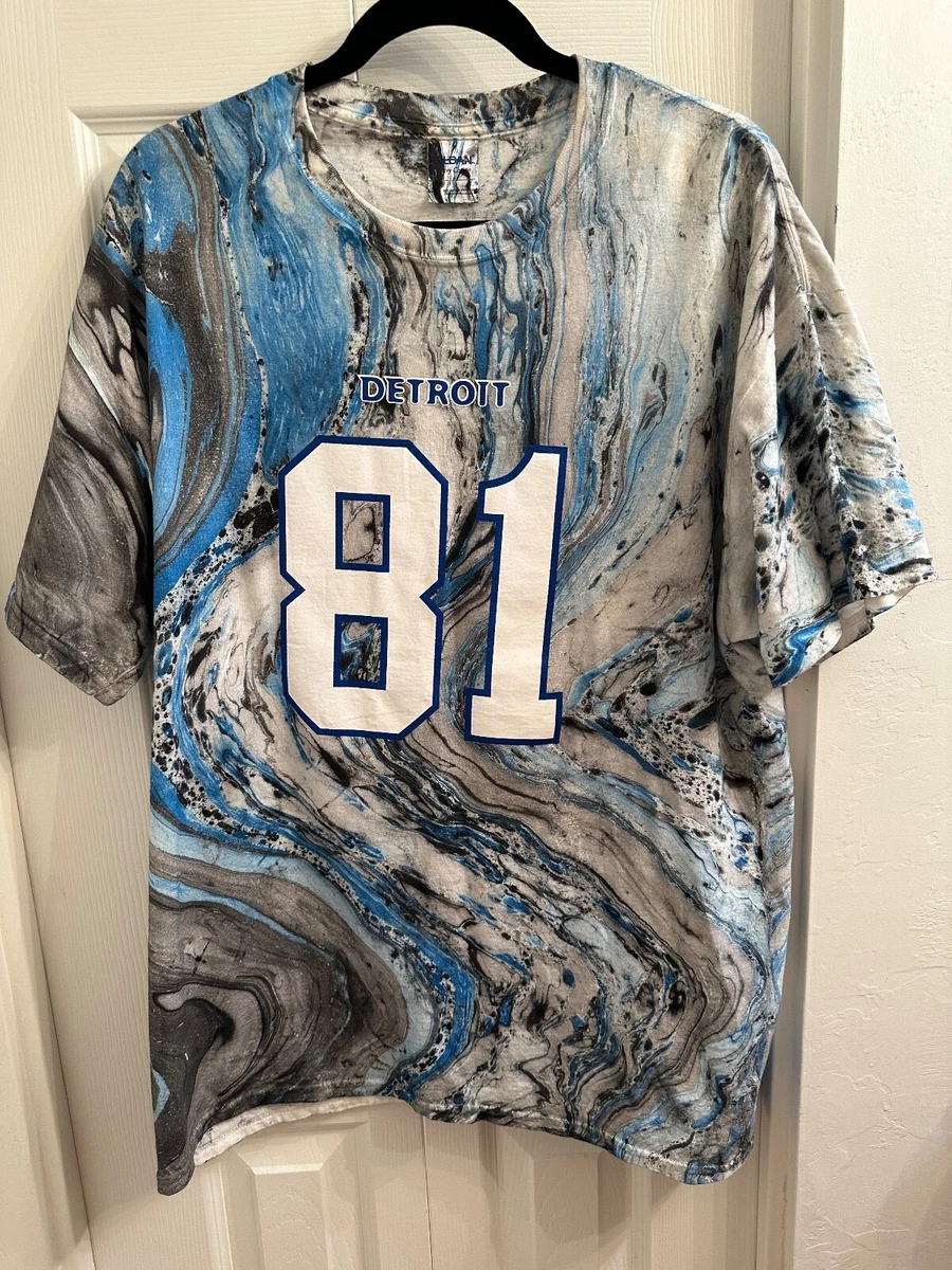 Calvin Johnson Megatron Detroit Lions Tie Dye Jersey Shirt Mens