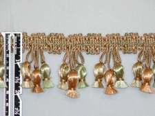Attractive Tassel Fringe Trim Gold Green Bronze Clearance Per Yard