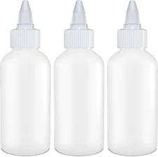 Condiment Squeeze Bottles - 4 OZ Squirt Empty Bottles, Twist Top Cap, Leak Proof