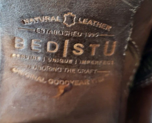 Bed Stu Cobbler Brown (Size 6.5) Western Ankle Boots Buckles Straps Zip Women - 第 10/18 張圖片