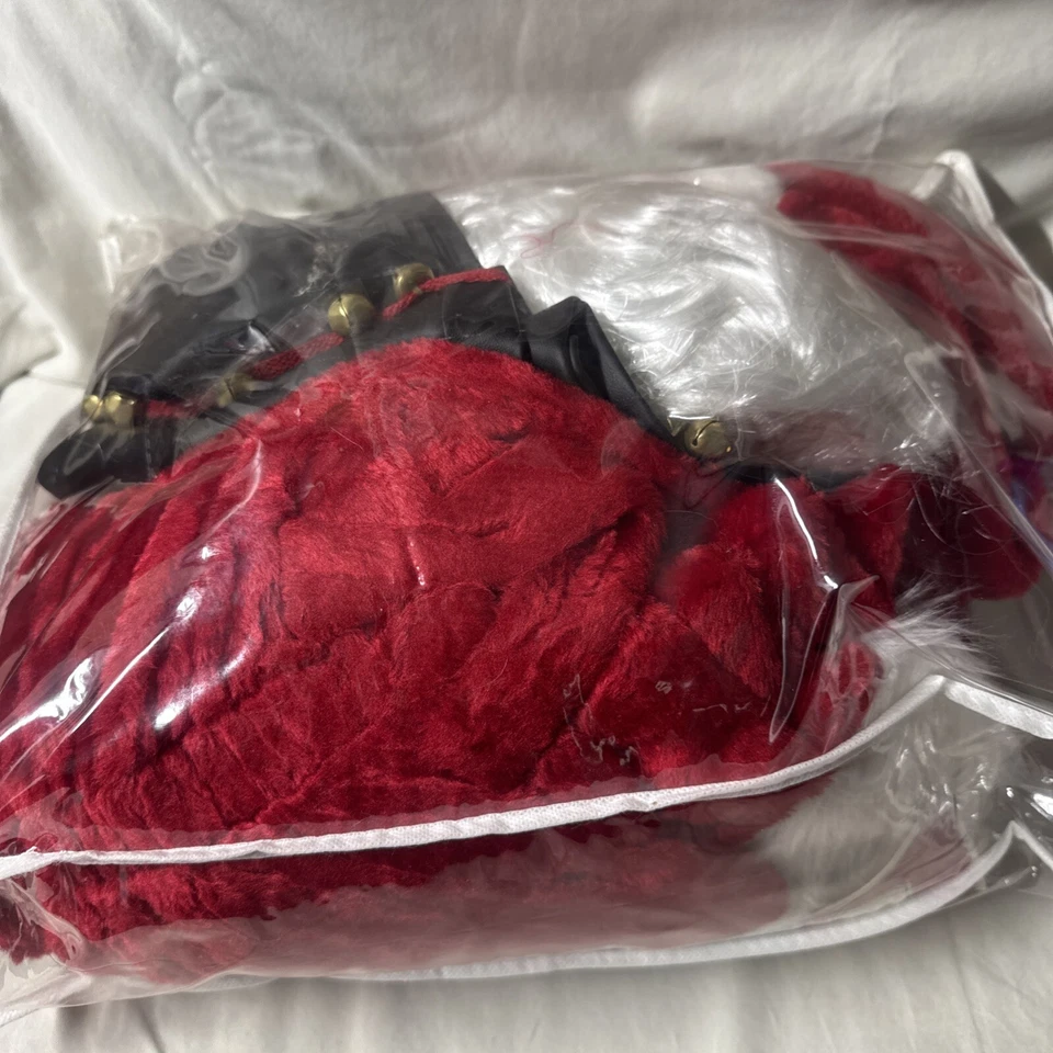 Traje de Papá Noel Holiday Time para Hombres XL 7 Piezas Disfraz Chaqueta Pantalones Sombrero Cinturón Barba Bota Para Foto 4 de 4