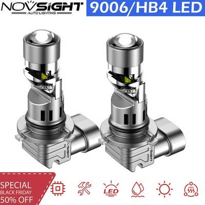 NOVSIGHT 9006 HB4 LED Headlight Bulbs High Low Beam 6500K 17000LM Bright Lamps