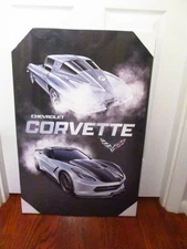 Open Road Brands Corvette 1963 & Current Canvas Wall Decor, 20" x 30"