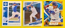 JAVIER BAEZ, Cubs (now Detroit Tigers) 3-Card Lot, 3x ALL-STAR, 2016 NLCS MVP