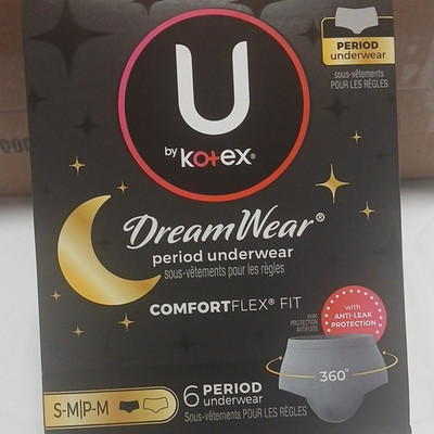 3 boxes of U by Kotex DreamWear Period Underwear ComfortFlex Fit S-M