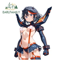 EARLFAMILY Matoi Ryuuko Car Sticker Computer Caravan Anime Car Door Host Decal