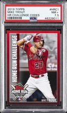 2019 TOPPS HR CHALLENGE CODES #HRC1 MIKE TROUT PSA 7.5