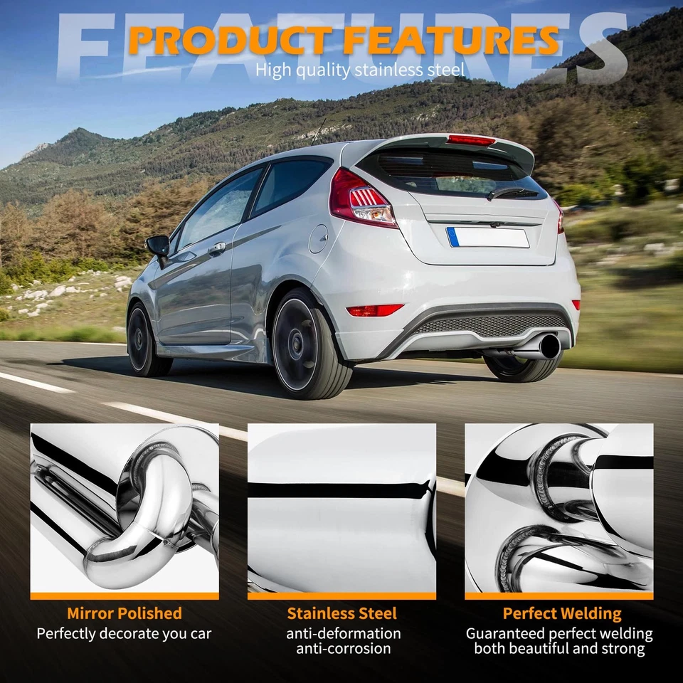 Silenciador de escape de doble bucle para Toyota Celica GT4 2,5" entrada 4,0" punta pulida  Foto 3 de 4