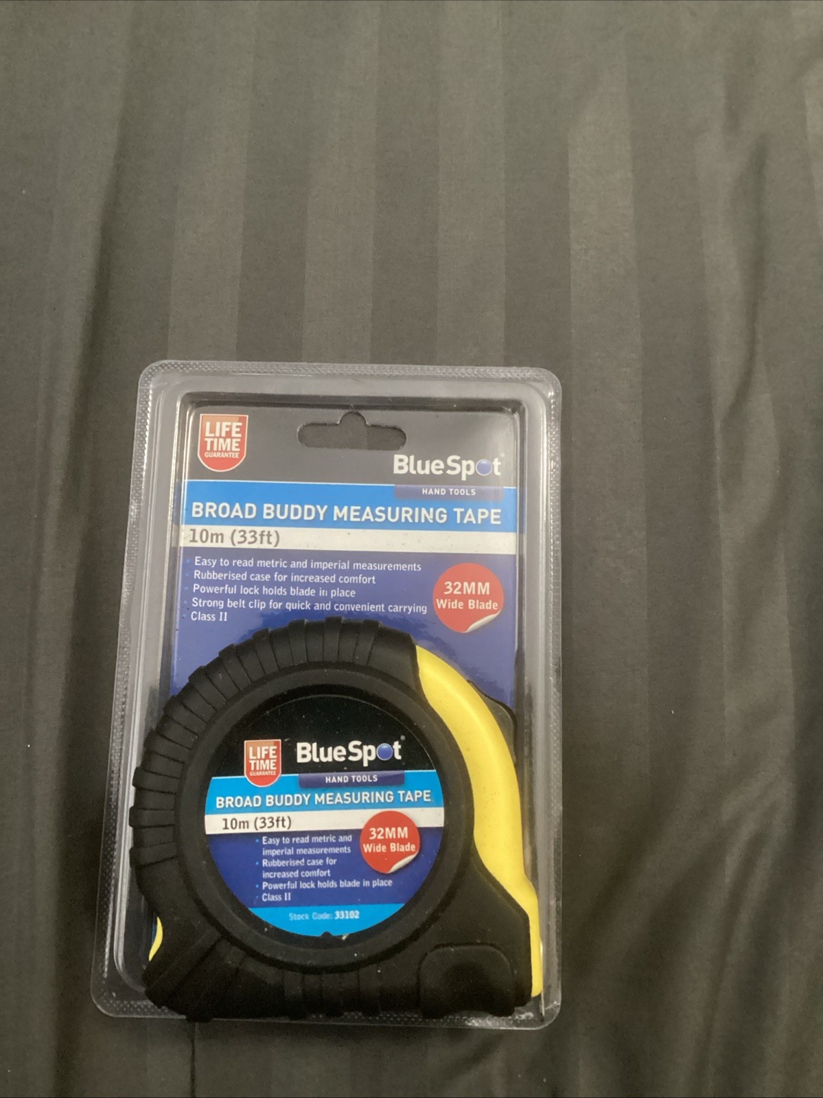 Blue Spot 10 M/33 Ft Broad Buddy Measuring Tape