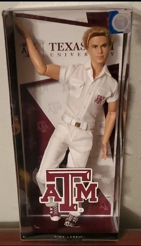 Texas A&M University Yell Leader Barbie Ken Doll TAMU X9207 2012 Collector NCAA