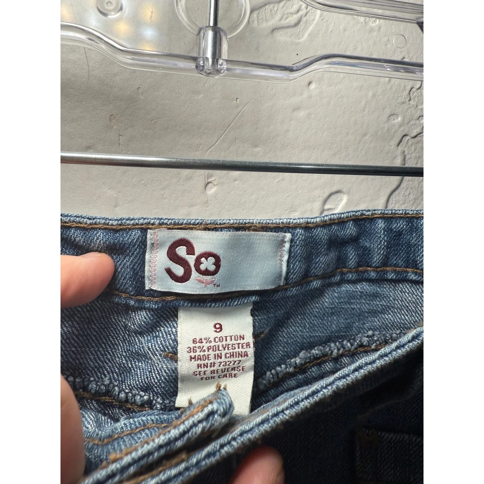 SO Minifalda vaquera de tiro bajo con botones para mujer mediana y2k kawaii indie años 2000 Foto 2 de 4