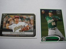 Matt Chapman Topps Baseball Card Collection 2 Cards Sleeved