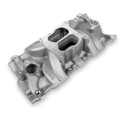 Weiand 8126, One Natural Aluminum Sbc Street Warrior Intake Manifold Performance - Picture 2 of 10