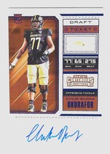 2018 PANINI CONTENDERS DRAFT PICKS MCHUKWUMA OKORAFOR ROOKIE AUTO BLUE 171