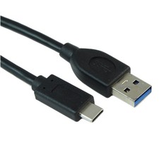2FT USB 3.2 Gen 2 Type-C Male to Type-A Male Cables  10Gbps  Black