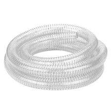 3/4" ID x 10ft Clear PVC Reinforced Suction Hose, Heavy Duty Flexible Tubing