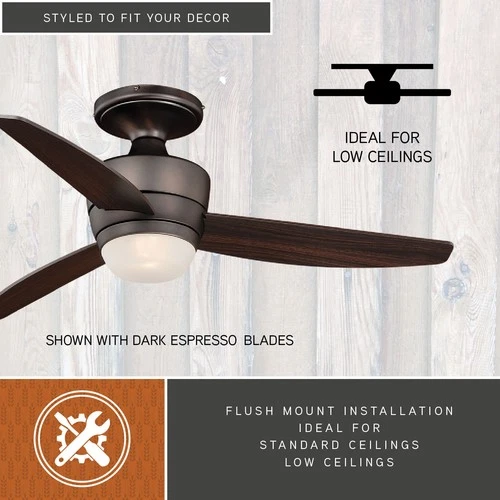 Vaxcel Lighting Adrian 44 Adrian 44" 3 Blade Hugger Indoor DC - MultiColor - Picture 12 of 12