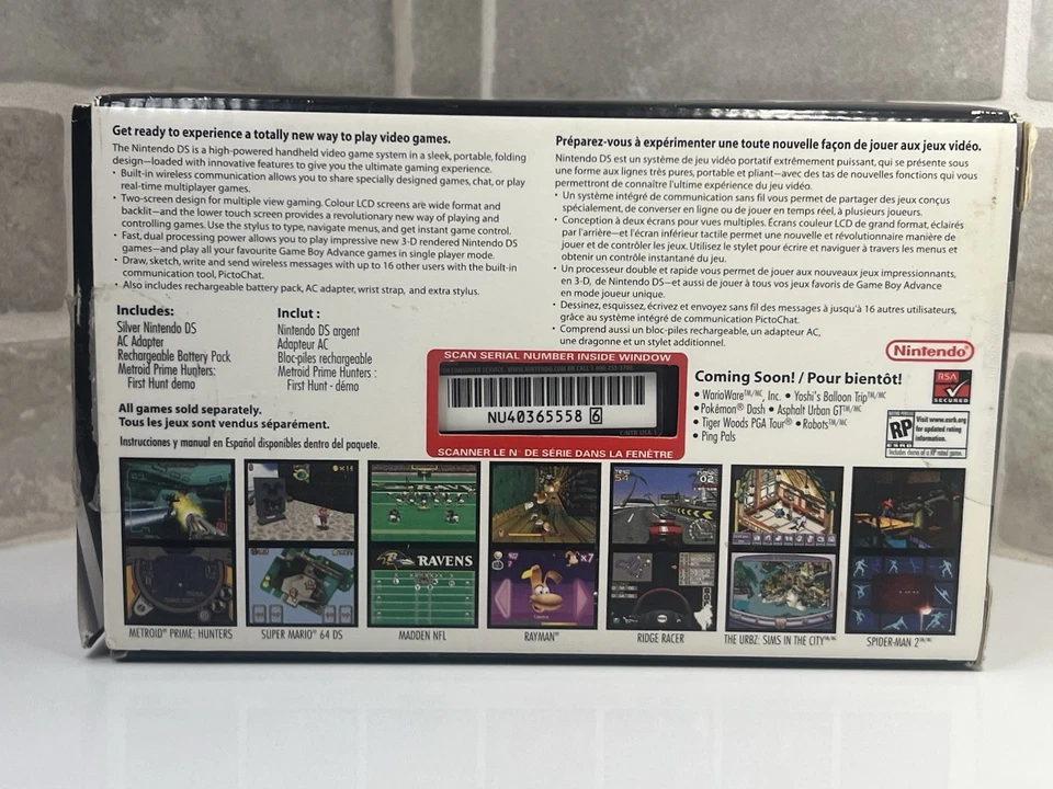 Metroid Prime Hunters -Nintendo DS handheld Console Silver + Game EDITION - Image 4 of 4