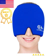 Migraine Relief Cap, Upgraded Odorless Gel Migraine Ice Head Wrap Cold & Hot The