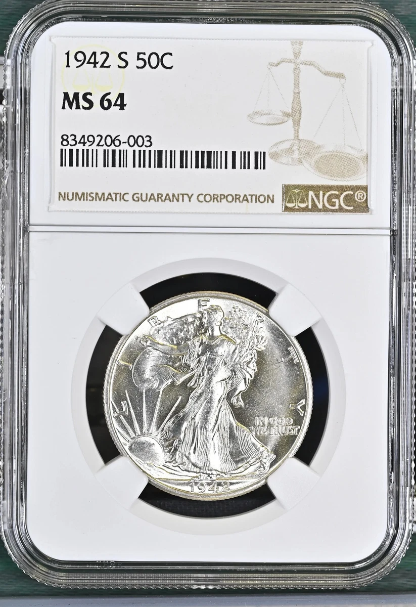 25+ 1942 Year Grade MS 64 Liberty Walking Half Dollars (1916-1947