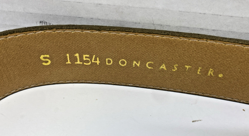 DONCASTER GENUINE LEATHER BROWN WOMEN BELT SZ S 1154 2446 Reptile Like Surface - Picture 7 of 16