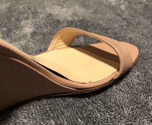 Christian Louboutin Women's Patent Pass Mule Wedges Nude Size 36 - Picture 14 of 18
